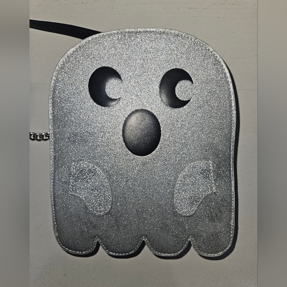 MAD Engine Handbags - MAD Engine Silver Glittery Ghost Purse. Halloween Crossbody Bag New